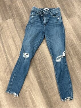 A&F high rise skinny jeans